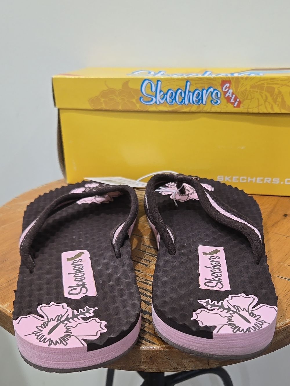 Vintage Y2K Skechers Cali Chocolate Floral Sandals Deadstock/NWOT Size 9 - Picture 6 of 13
